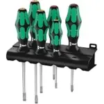 Wera Kraftform Plus 334/6 Screwdriver Set with Rack & Lasertip – $29.99