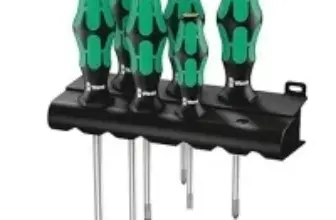 Wera Kraftform Plus 334/6 Slotted Screwdriver Set (6-Piece) with Rack & Lasertip for $29.99