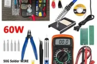 60W Electric Soldering Iron Kit with Solder Wire – $12.99