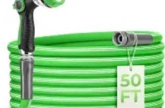 Delxo 50′ x 5/8″ Kink-Resistant Garden Hose with 8-Pattern Nozzle for $22.99