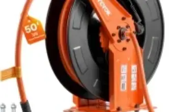 Vevor 3/8″ x 50′ Auto Retractable Rubber Air Hose Reel for $75.51