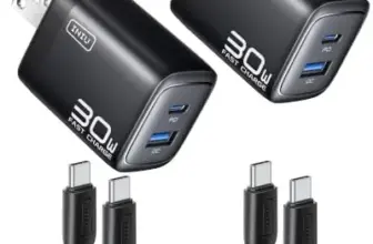 INIU 30W GaN Mini USB-C/A Wall Chargers with 2x 5′ Cables for $8.90