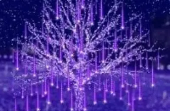 Adecorty 192-LED Purple Meteor Shower Lights for $6.49