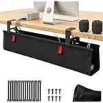Ahomo 36″ Under Desk Cable Management System with Silicone Pads – $19.99