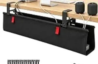 Ahomo 36″ Under Desk Cable Management System with Silicone Pads – $19.99
