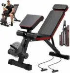 Also Go 4-in-1 Foldable Adjustable Weight Bench with Leg Extension for $64.99