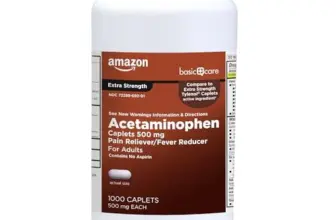 Amazon Basic Care Extra Strength Acetaminophen Caplets 1000-Ct for $7.60