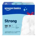 Amazon Basics 13 Gallon Tall Kitchen Drawstring Trash Bags – 120 Count for $10.36