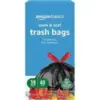 Amazon Basics 39-Gallon Lawn & Leaf Trash Bags (40-Count) for $7.50