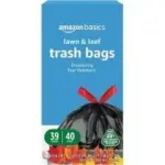 Amazon Basics 39-Gallon Lawn & Leaf Trash Bags (40-Count) for $7.50