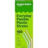 Amazon Basics Assorted Plastic Flex Straws – 100 Count for $1.37