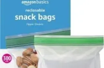 Amazon Basics Reclosable Double Zipper Food Storage Snack Bags (300-count) for $4.46