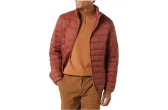 Amazon Essentials Men’s Lightweight Water-Resistant Packable Puffer Jacket for $11.99