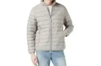 Amazon Essentials Men’s Water-resistant Packable Puffer Coat for $9.99