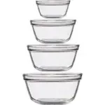 Anchor Hocking 4-Piece Durable Glass Mixing Bowls Set for $16.88