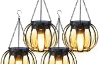 Aounq 800mAh Waterproof Solar Hanging Lanterns (4-Pack) for $24.99