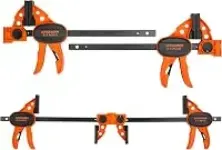 Jorgensen 6″ One-Hand E-Z Hold Spreader/Bar Clamp Set (4-Pack) – $25.19