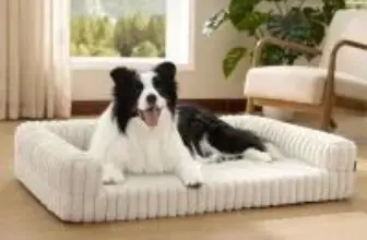 Bedsure ComfyFleece 35″ Large Orthopedic Memory Foam Dog Bed for $25.90
