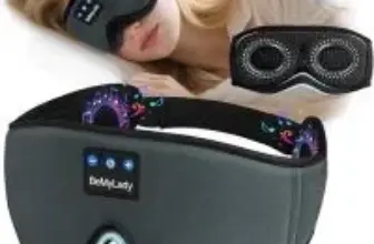 BeMyLady 3D Contoured Cotton Eye Sleep Mask with Bluetooth Headphones for $9.95