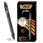BIC Gelocity Quick Dry Black Gel Pens 12-Count for $7.74