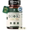 BienRaiz Vitamin D3 5000IU + K2 Supplement (120 Softgels) for $2.99