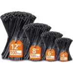 Black Cable Zip Ties – 400-Pack for $5.99