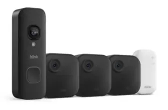 Blink 4 Outdoor 3-Camera System with Sync Module and 2K Doorbell Camera for $103.99