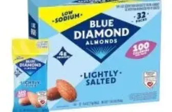 Blue Diamond Almonds Low Sodium Lightly Salted Snack Nuts 32-Pack for $12.15