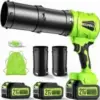 Boompal 450-CFM Cordless Leaf Blower with 2x 20V Batteries for $29.63