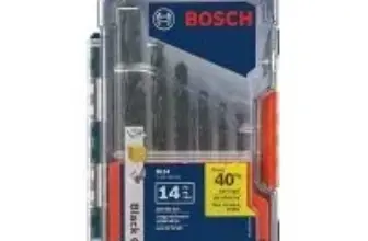 Bosch BL14 14-Piece Black Oxide Metal Drill Bit Set for $12.99