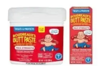 Boudreaux’s Butt Paste Maximum Strength Diaper Rash Cream 2oz for $5.30