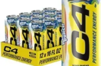 C4 16oz Performance Energy Drink (Berry Blue Typhoon, 12-Pack) for $9.49