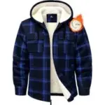Ceoutdoor Men’s Flannel Sherpa Plaid Winter Zip Up Hoodie for $19.99