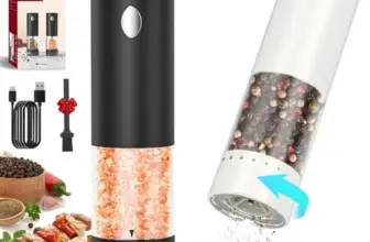 Circle Joy Rechargeable Electric Salt & Pepper Grinder Set with LED Light for $9.99