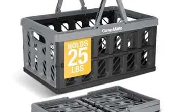 Collapsible Shopping Basket Storage Crate – 6.34 Gallon for $12.97