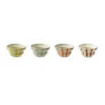 Creative Co-Op Hand-Painted Striped Stoneware Bowl Set for $8.22