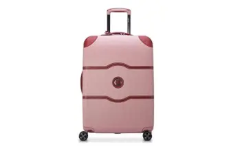Delsey Paris Chatelet Air 2.0 24-Inch Checked Luggage in Pink for $74.99