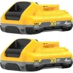 DeWalt 20V MAX XR POWERPACK 4Ah Battery 2-Pack for $124.99
