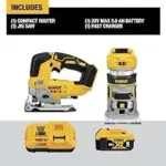 DeWalt DCK201P1 20V Cordless Woodworking Router Set with Battery & Charger – $284.99