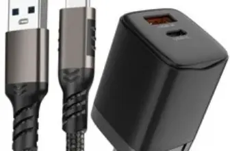 Dual Port USB 20W Wall Charger with Rugged Type-C Cable – $22.95