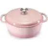 Dumos 6 Qt Gradient Pink Enamel Cast Iron Dutch Oven for $29.68