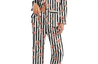 Ekouaer Women’s 2 Piece Long Silk Pajama Set for $11.99
