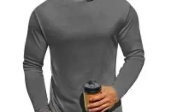 Ekouaer Men’s Long Sleeve Mock Turtle Neck Thermal Shirt for $7.99
