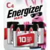 Energizer MAX C Alkaline Batteries 4-Pack for $4.99