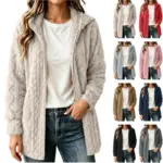 Hooded Fleece Cardigan Coat for $14.98