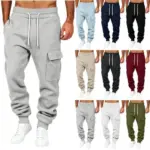 High Waisted Fleece Cargo Sweatpants for $12.99