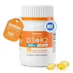 Frishantic Vitamin D3 K2 5000 IU Softgels for $6.39