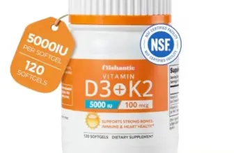 Frishantic Vitamin D3 K2 5000 IU Softgels for $6.39