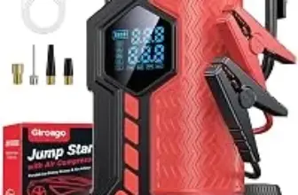 Giroago 6000A 7-in-1 12V Air Compressor Jump Starter Kit – $41.99