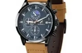 Giswoll Fashion Casual Analog Watch with Decorative Sun-Moon Dial for $16.99